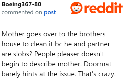 One Redditor believes that the mother is beyond a people pleaser.