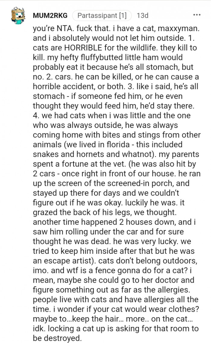 Cats are horrible for the wildlife