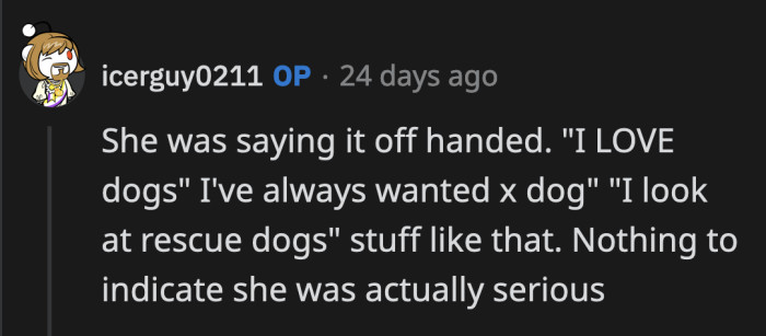 That doesn't sound like a nonchalant comment. It sounds like a step-by-step plan.