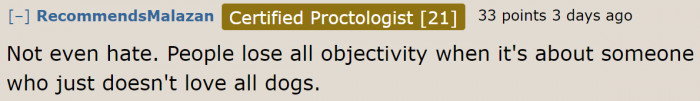 Some users went ahead and criticized how dog lovers view dog haters.