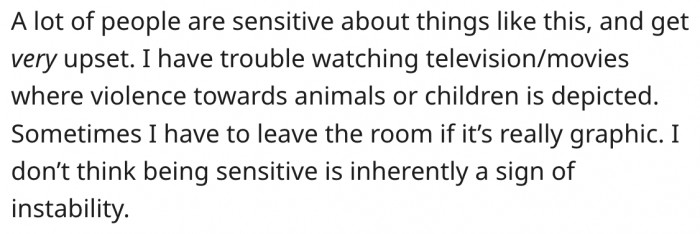 18. Encounters like this are traumatic for some people.