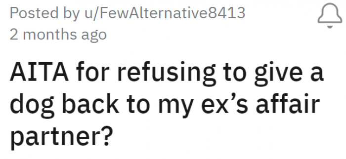 OP posted the whole situation in the AITA Reddit community, asking strangers for clarity on who's in the wrong here.