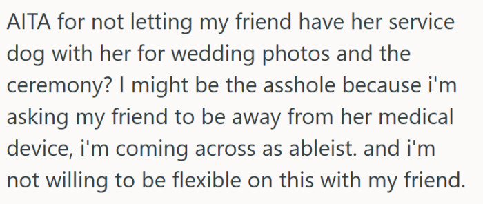OP has offered the following explanation for why they think they might be the a-hole: