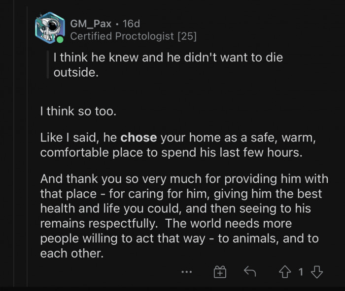 The world needs more people like OP.