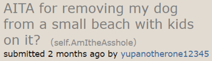 The OP wonders if she was wrong for leaving with her dog instead of letting some kids play with it.