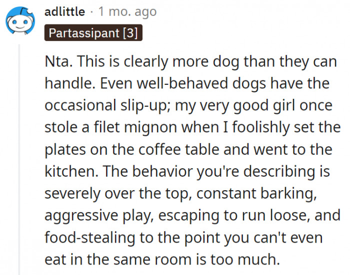 12. Clearly, they can't handle their own dog