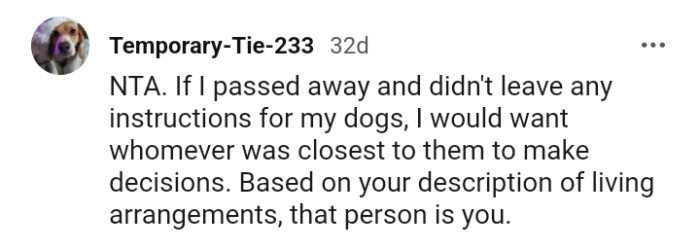 Based on the OP's description of living arrangements