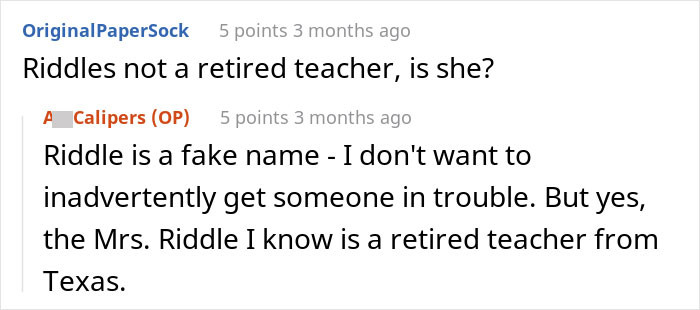 Mrs. Riddles is retired