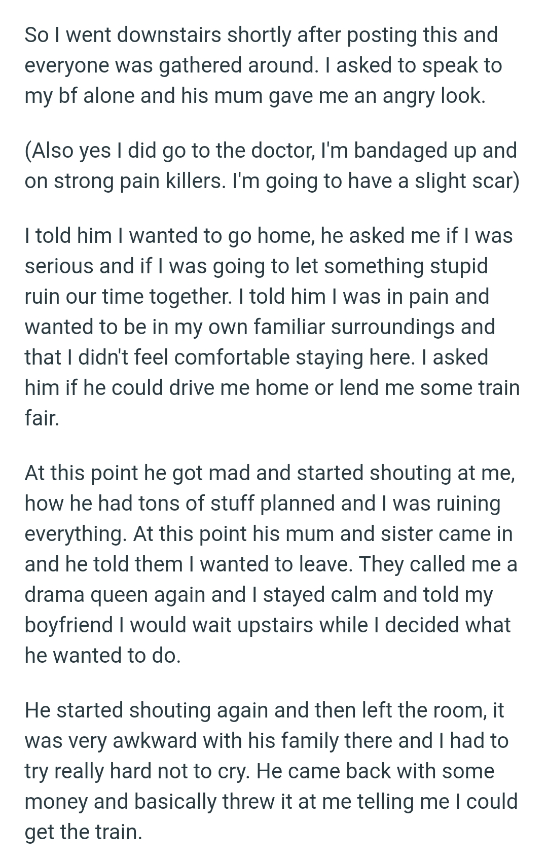 The OP thanks everyone for their advice and provides an update for those who requested it