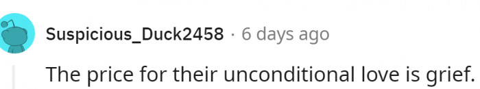 And it is a heavy price to pay...