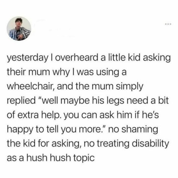 16. How this mom handled a question about a wheelchair user