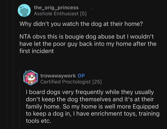 OP's house is equipped to keep a dog in.