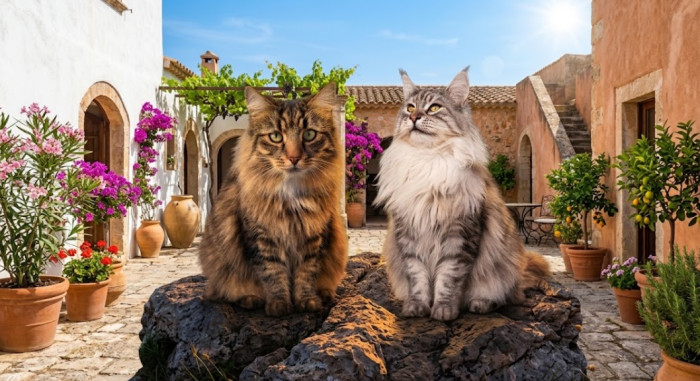 What does “Maine Coon tabby mix” usually mean?