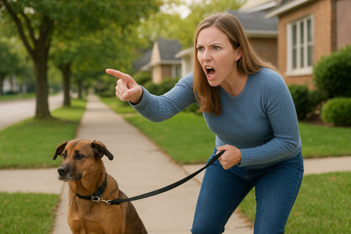 She confronted the Redditor and told them not to ever walk their dog through “her” neighborhood again.