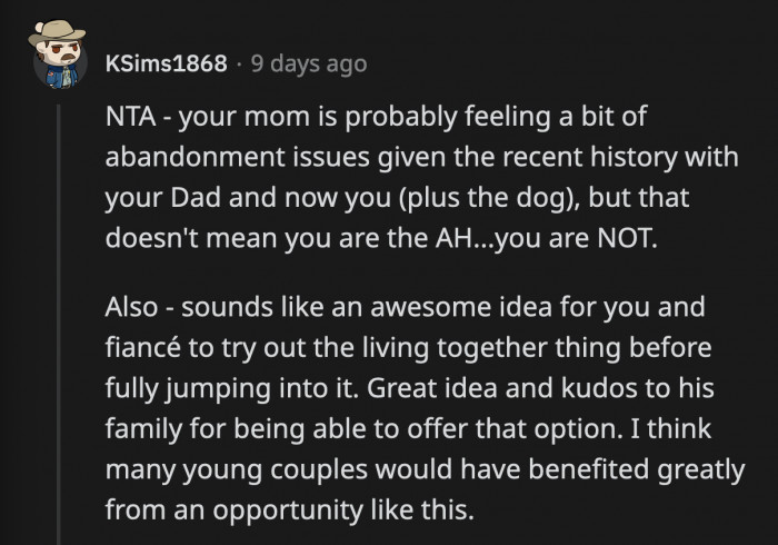 Her mom definitely has her own issues to deal with, but it's not okay to pass those down to OP