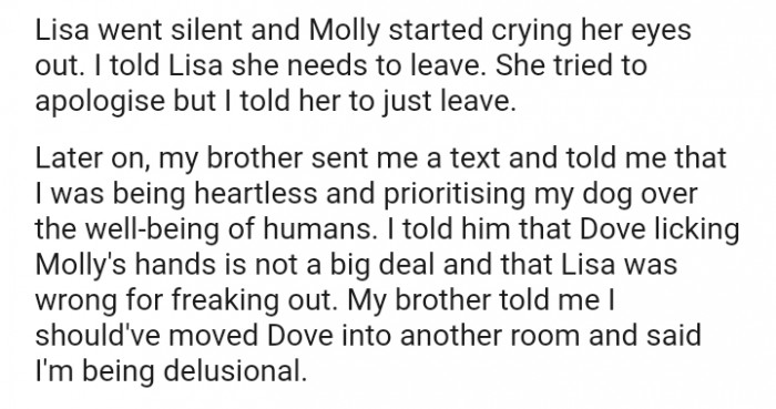 I was being heartless and prioritizing my dog