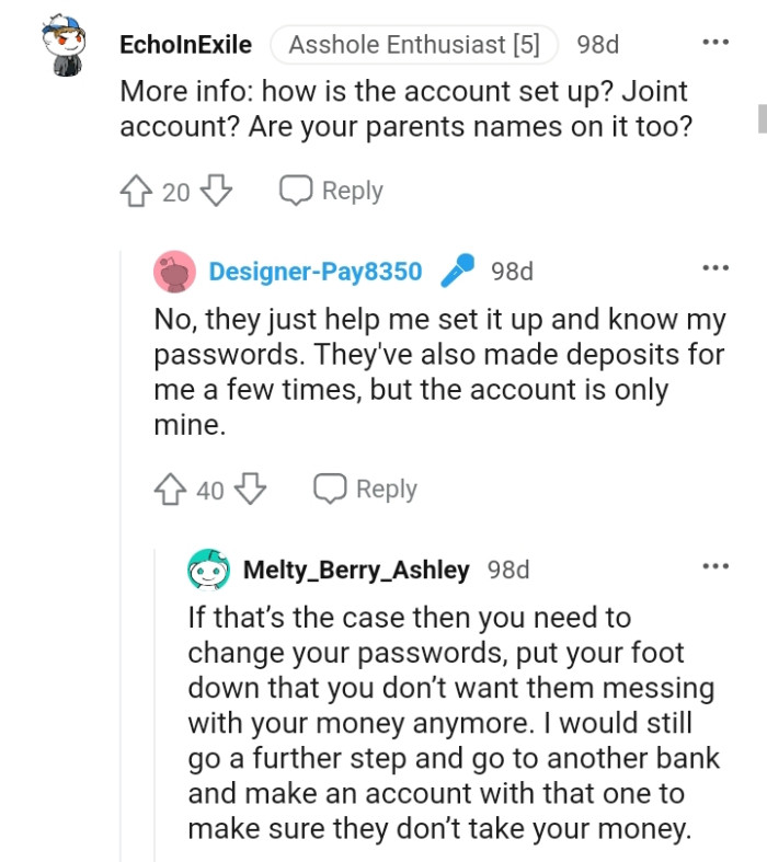 They've made deposits for the OP a few times