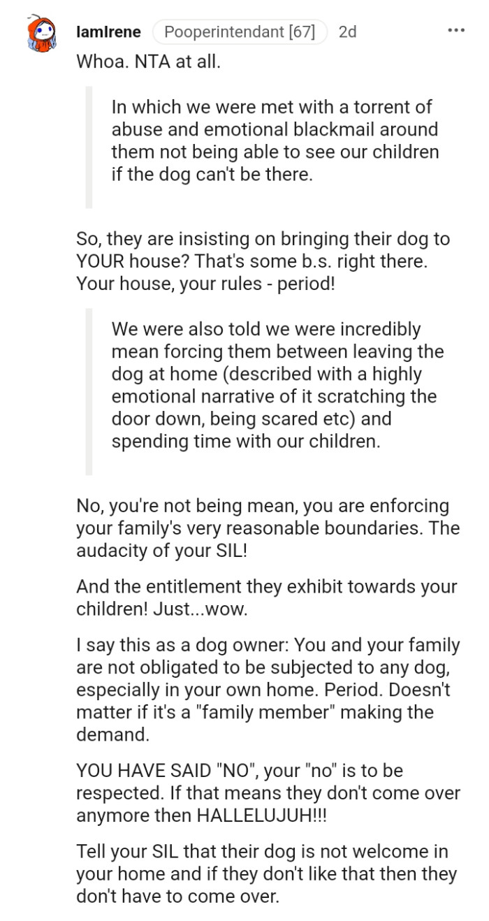 It is your house, and it is your rules, OP