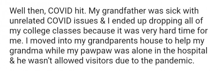 I ended up dropping all my college classes