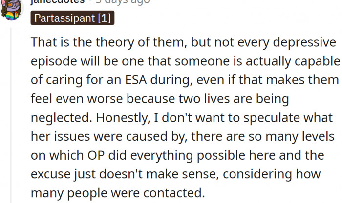 But OP contacted a lot of people: