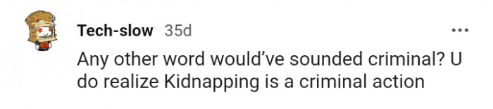 Kidnapping is a criminal action