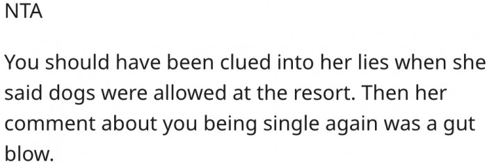 5. His mom went overboard with the breakup comment.