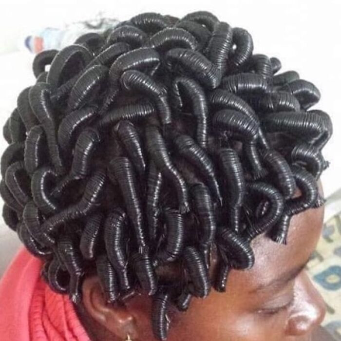 2. Real-life Medusa hairdo. This is what intestines on your head would look like.