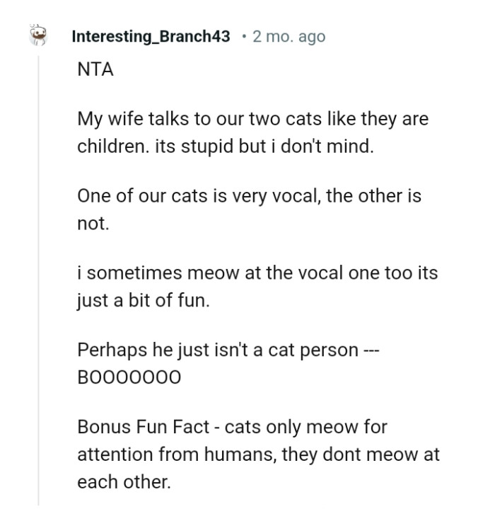 He Just Isn't a Cat Person