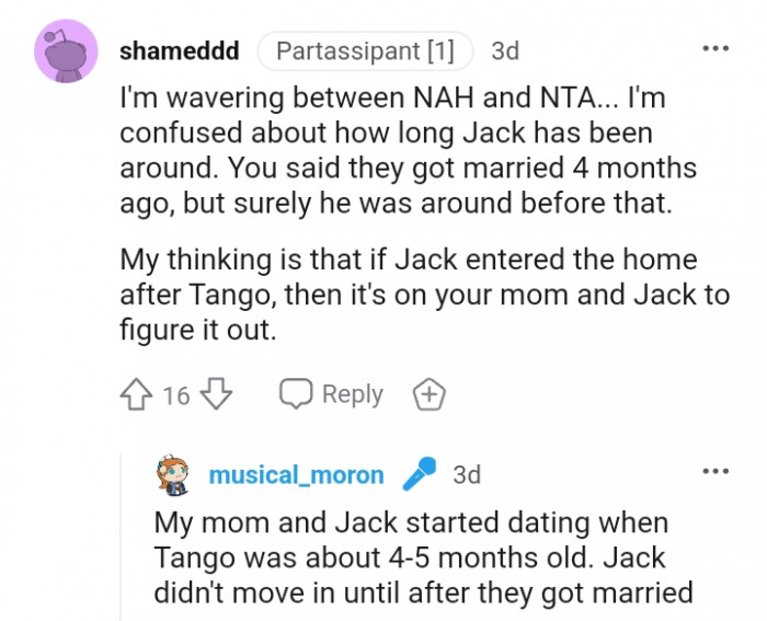 7. That's on your mom and Jack to figure out