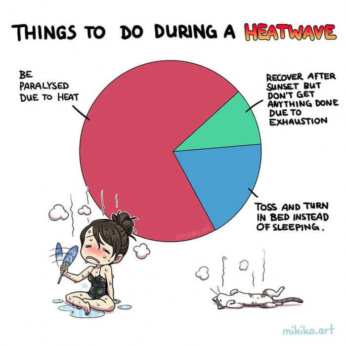 6. There is just no escaping the heat, no matter what.