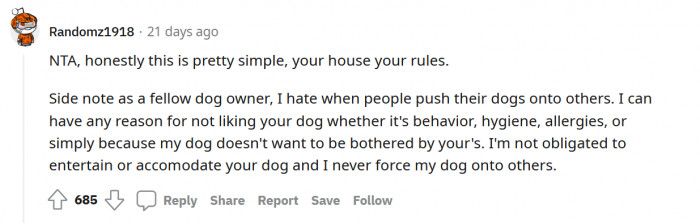 "Your house, your rules."