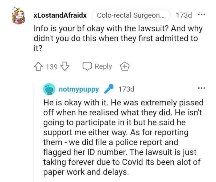 6. We filed a police report and flagged her ID number