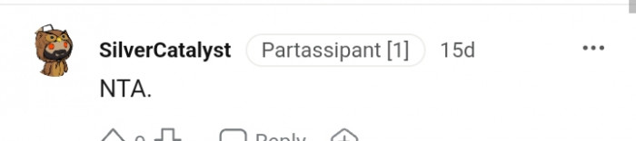 For this Redditor, it's NTA