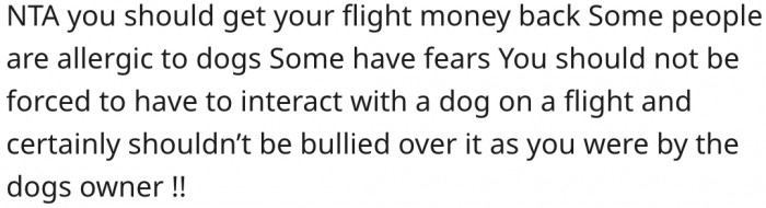 14. He deserves a refund of his flight ticket.