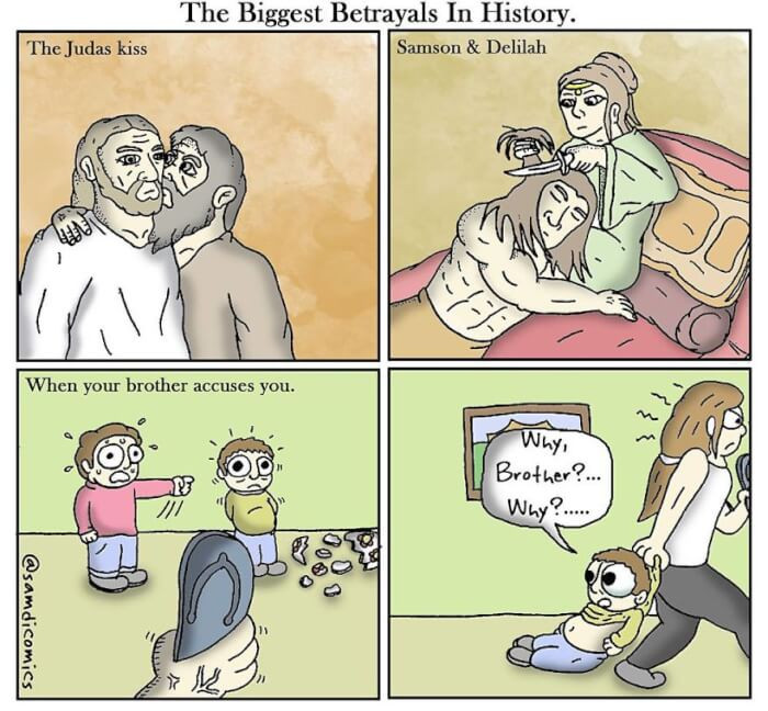 17. The Biggest Betrayals In History Are Listed In This Particular Comic