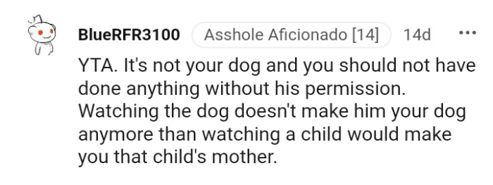 You should not have done anything without the owner's permission