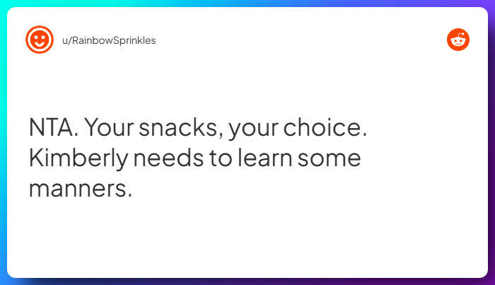 Comment from u/RainbowSprinkles