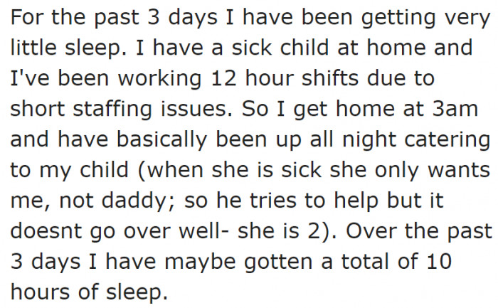 This is how hard she works.