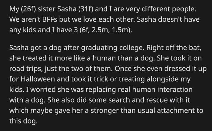 OP Was Dreading This Day as Well Because She Knew It Would Devastate Her Sister