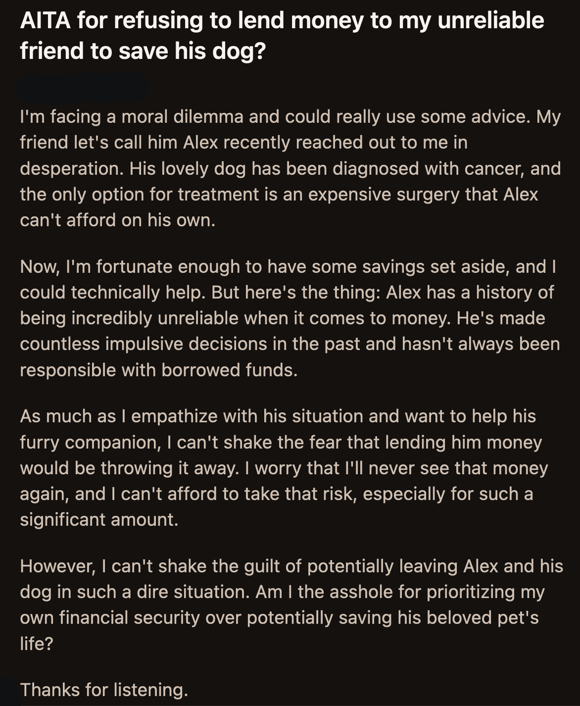 What Would You Have Done If You Were in OP's Shoes?