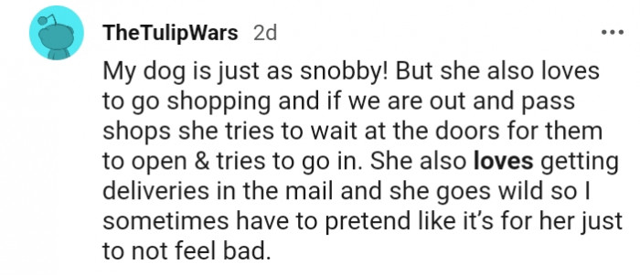 9. She also loves getting deliveries