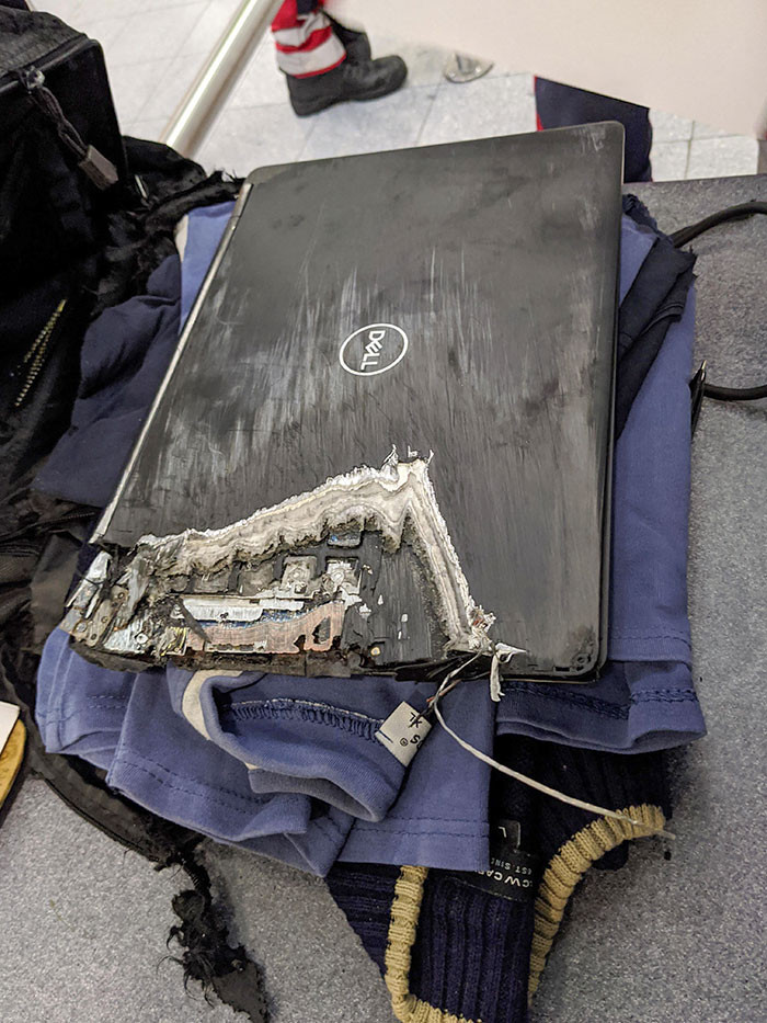 20. Laptop Run Over By An Airport Baggage Cart