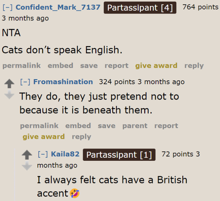 Cats and the English language.