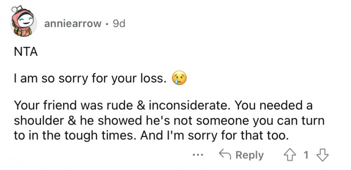 "Rude & inconsiderate."