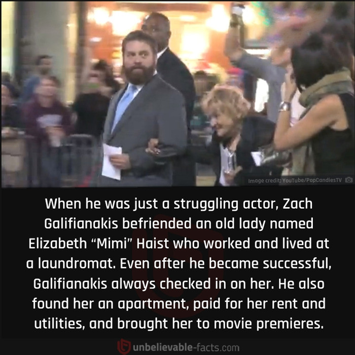 22. A fact about Zack Galifianakis