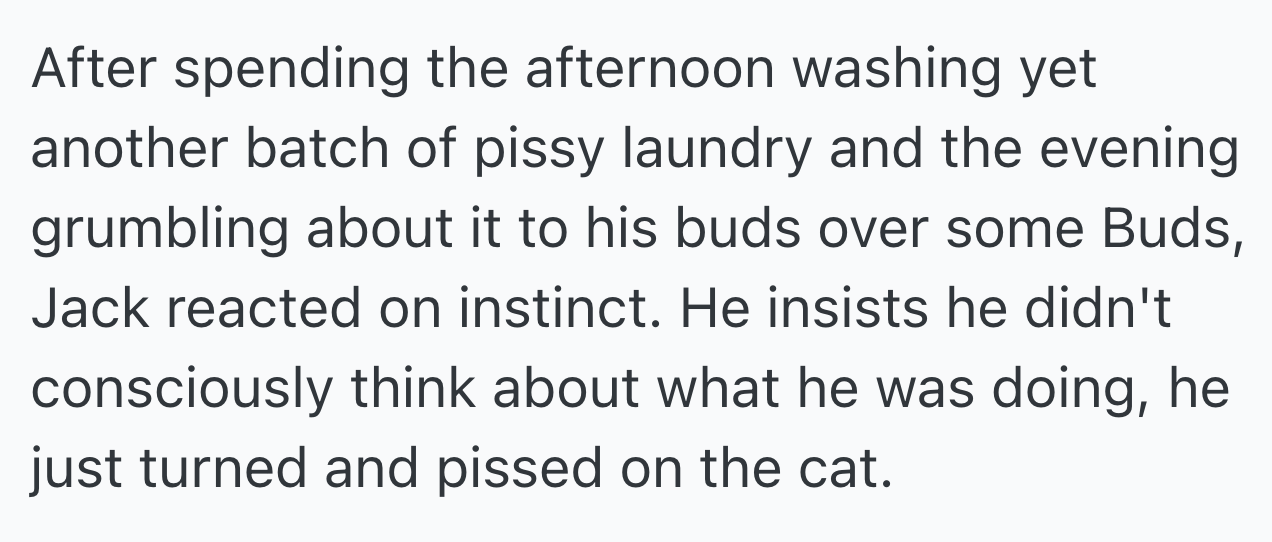 Pisser conceded defeat immediately, fleeing from the bathroom and never challenging Jack again.