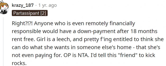 That girl is a leech.