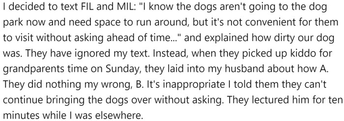 She texted her in-laws