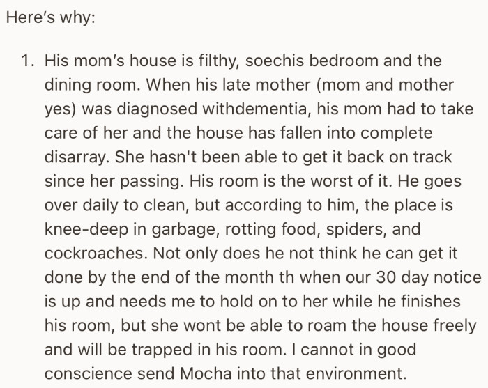 These are her reasons….First reason: