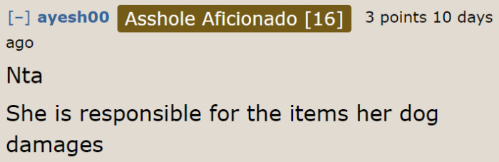 A simple yet valid reason